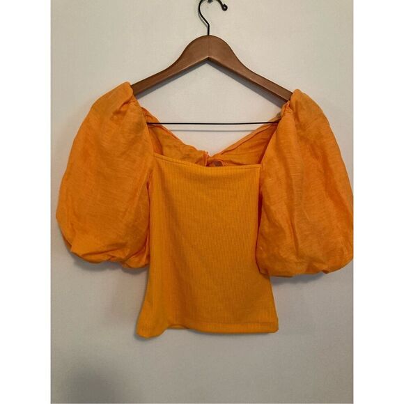 SANDRO Dual‎ Fabric Top - Picture 3 of 5